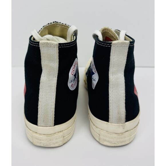 Converse X Play Comme Des Garçons Chuck Taylor High Tops Mens 6 Womens 8 - Picture 7 of 10